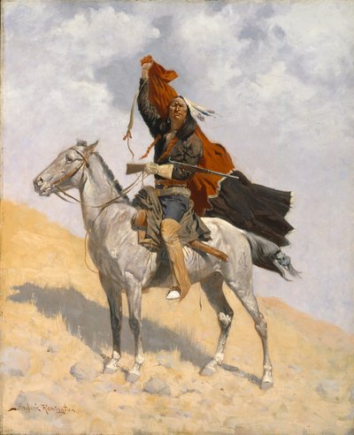 Il segnale della coperta, c.1896 da Frederic Remington