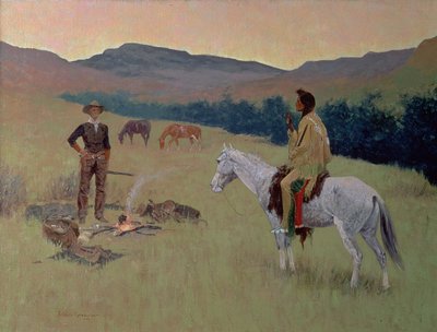 La conversazione, o Compagnia dubbia da Frederic Remington