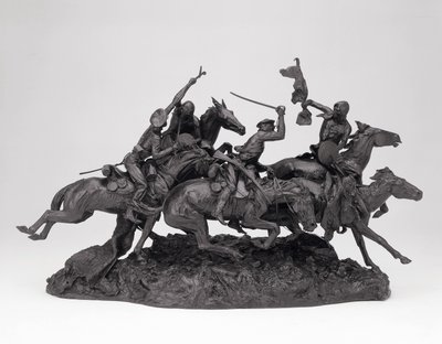 I vecchi dragoni del 1850, modellato 1905, fuso 1905-09 da Frederic Remington