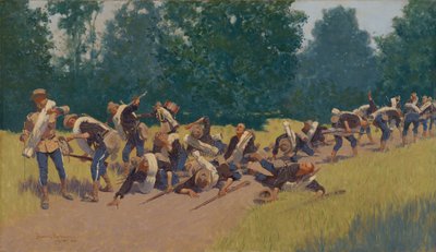 Il grido della granata a San Juan Hill da Frederic Remington