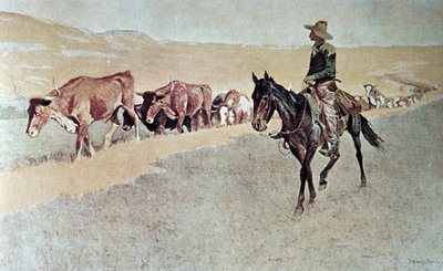 Inseguendo i Longhorns del Texas da Frederic Remington