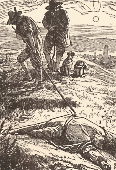 Illustrazione dalla Storia della peste di Defoe, 1862, 1923 da Frederic Shields