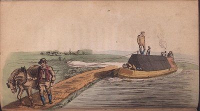 Il barcaiolo da Ackermanns World in Miniature da Frederic Shoberl