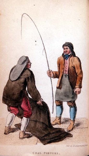 I portatori di carbone da Ackermanns World in Miniature, XIX secolo (litografia colorata) da Frederic Shoberl