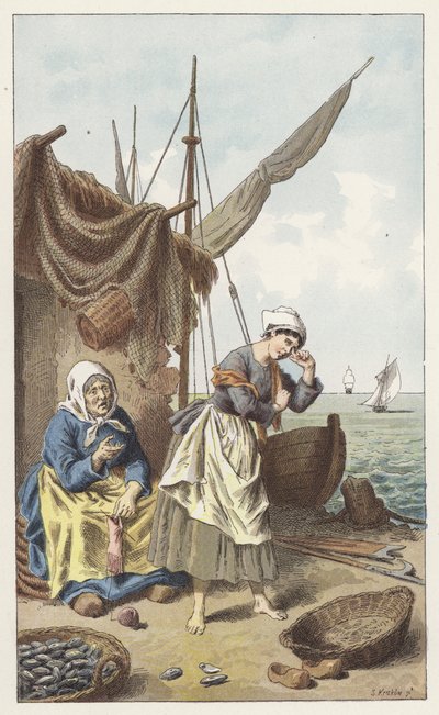 Alla pesca delle cozze da Frederic Theodore (after) Lix