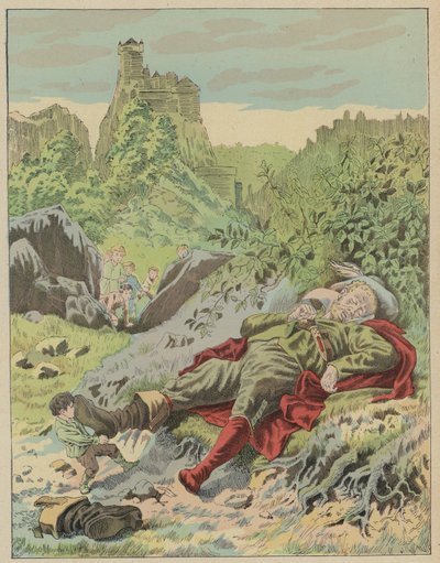 Le Petit Poucet, Pollicino (litografia a colori) da Frederic Theodore (after) Lix