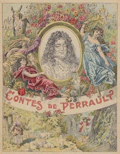 Illustrazione della pagina del titolo per Les Contes de Perrault da Frederic Theodore (after) Lix