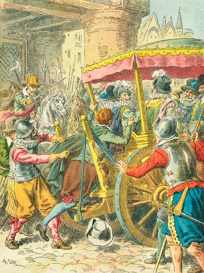 Assassinio del re Enrico IV di Francia da Frederic Theodore Lix