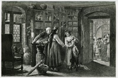 Dal farmacista del villaggio di Kaysersberg (o Kaisersberg, Alsazia), una consultazione d