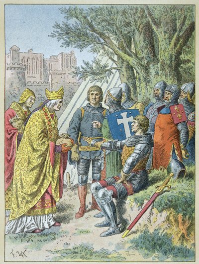 Bertrand Du Guesclin riceve il rancore che cercava di mantenere Avignone da Frederic Theodore Lix