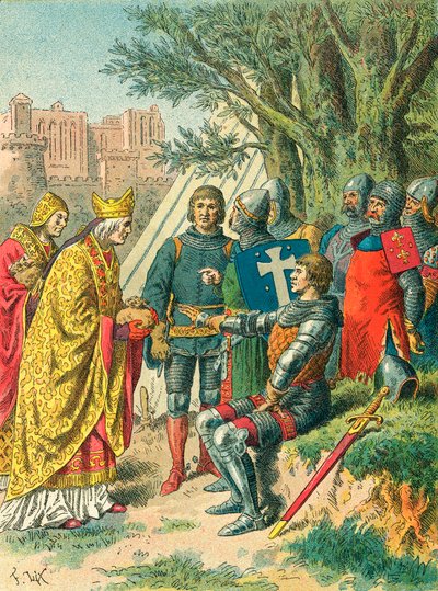 Bertrand du Guesclin e il legato papale da Frederic Theodore Lix