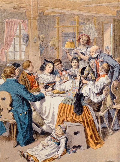 Celebrazione di un Fidanzamento in Alsazia, 1901 da Frederic Theodore Lix