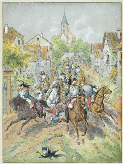 Carica dei corazzieri francesi durante la battaglia di Reichshoffen, 6 agosto da Frederic Theodore Lix