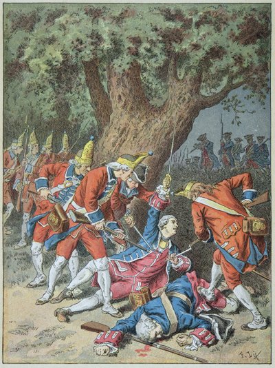 Morte del Cavaliere di Assas il 16 ottobre da Frederic Theodore Lix