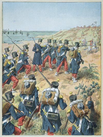 Sbarco dei francesi in Algeria, 14 giugno da Frederic Theodore Lix
