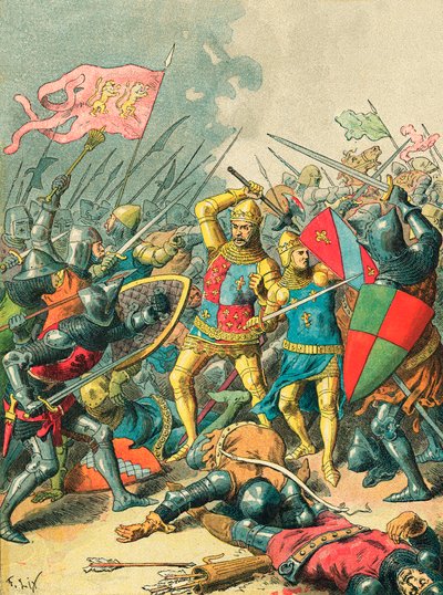 Re Giovanni alla battaglia di Poitiers da Frederic Theodore Lix