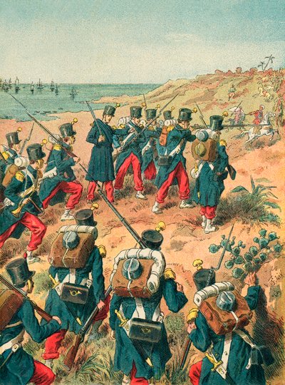 Sbarco dei francesi a Sidi-Ferruch da Frederic Theodore Lix