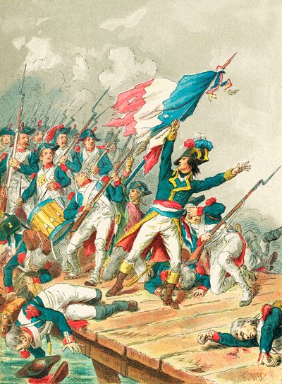 Napoleone Bonaparte al Ponte di Arcole da Frederic Theodore Lix