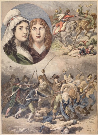 Le eroine francesi, Felicite e Theophile de Fernig nel 1792, da 