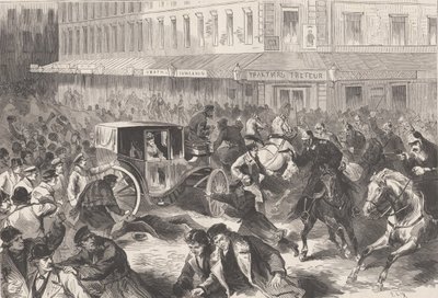 Vera Zasulich spara il 24 gennaio 1878 al governatore di Pietroburgo generale Trepov, 1878 da Frederic Theodore Lix
