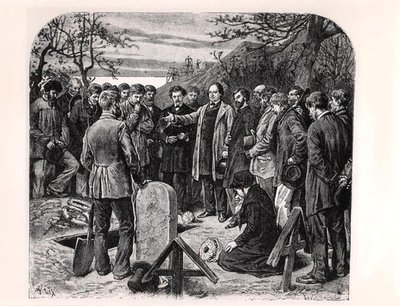 Victor Hugo a Guernsey mentre pronuncia l