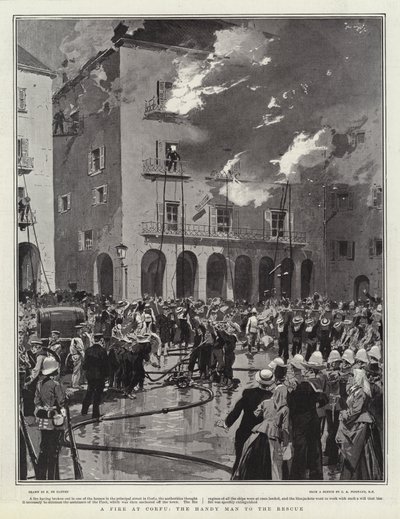 Un incendio a Corfù, l