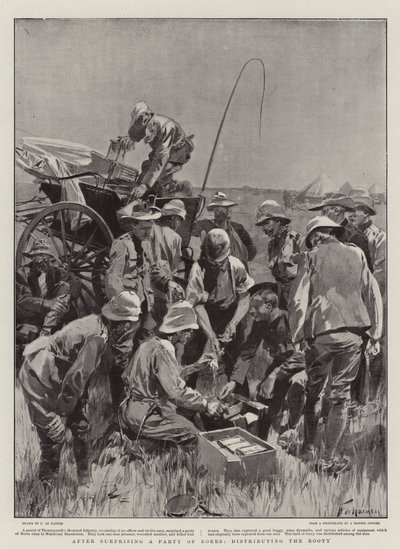 Dopo aver sorpreso un gruppo di Boeri, distribuendo il bottino da Frederic de Haenen