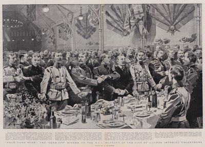 Auld Lang Syne, la cena di addio alla batteria HAC dei volontari imperiali della città di Londra da Frederic de Haenen