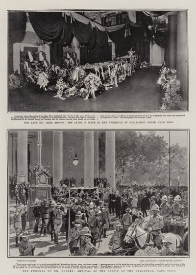 Funerale di Cecil Rhodes da Frederic de Haenen