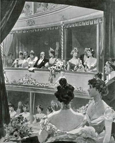 Re Edoardo VII e famiglia a Covent Garden da Frederic de Haenen