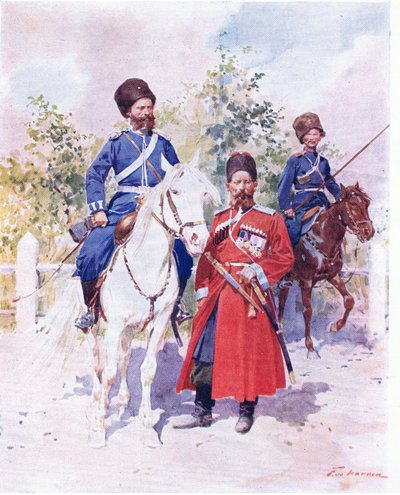 Soldati russi c.1900 da Frederic de Haenen