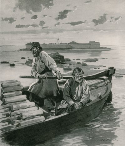 Fortezza di Schlusselburg, sul Lago Ladoga da Frederic de Haenen