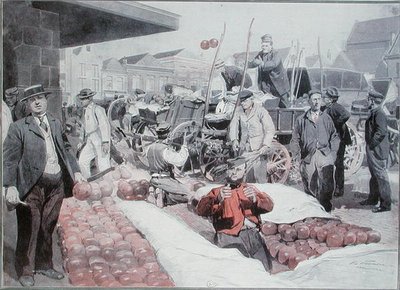 Il mercato del formaggio ad Alkmaar, c.1910 da Frederic de Haenen