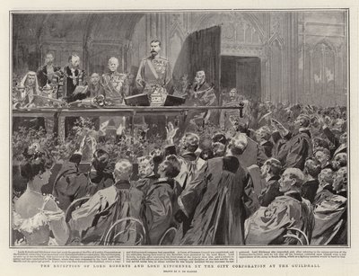 La ricezione di Lord Roberts e Lord Kitchener dalla City Corporation alla Guildhall da Frederic de Haenen