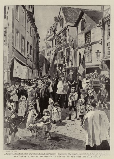 La processione cattolica romana in onore della Fête-Dieu a Dinan da Frederic de Haenen