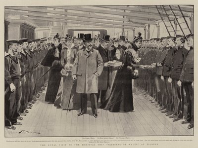 La Visita Reale alla Nave Ospedale Principessa di Galles a Tilbury da Frederic de Haenen