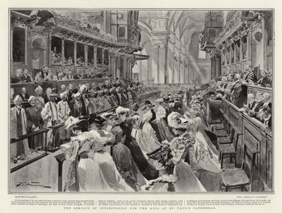 Il servizio di intercessione per il re alla Cattedrale di San Paolo da Frederic de Haenen