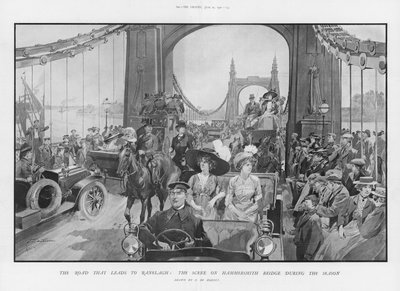 La scena sul ponte di Hammersmith durante la stagione da Frederic de Haenen