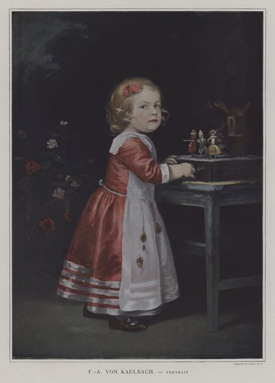 Ritratto di una giovane ragazza da Frederich August Kaulbach
