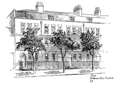 Alexander Pope, Mawsons Row, Chiswick, Londra, 1912 da Frederick Adcock