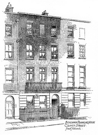 Casa di Benjamin Franklin, 36 Craven Street, Londra da Frederick Adcock