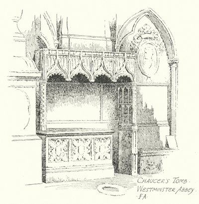 Tomba di Chaucer, Abbazia di Westminster da Frederick Adcock