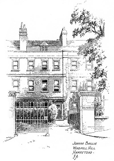 Casa di Joanna Baillie, Windmill Hill, Hampstead, Londra, 1912 da Frederick Adcock