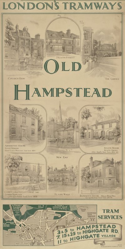 Vecchio Hampstead, Servizi Tram da Frederick Adcock