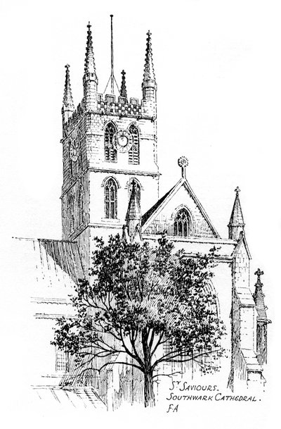 Cattedrale di Southwark, Londra, 1912 da Frederick Adcock