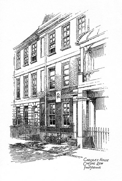 Casa di Thomas Carlyle, 24 Cheyne Row, Chelsea, Londra, 1912 da Frederick Adcock