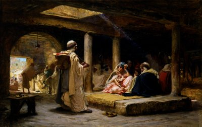 Caffè a Biskra, Algeria, 1884 da Frederick Arthur Bridgman