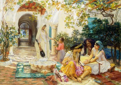 In un villaggio a El Biar, Algeri da Frederick Arthur Bridgman