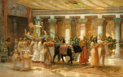 La processione del sacro toro, Apis, c.1879 da Frederick Arthur Bridgman