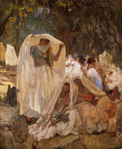 Donne di Blidah nel giorno del Profeta, Algeria da Frederick Arthur Bridgman